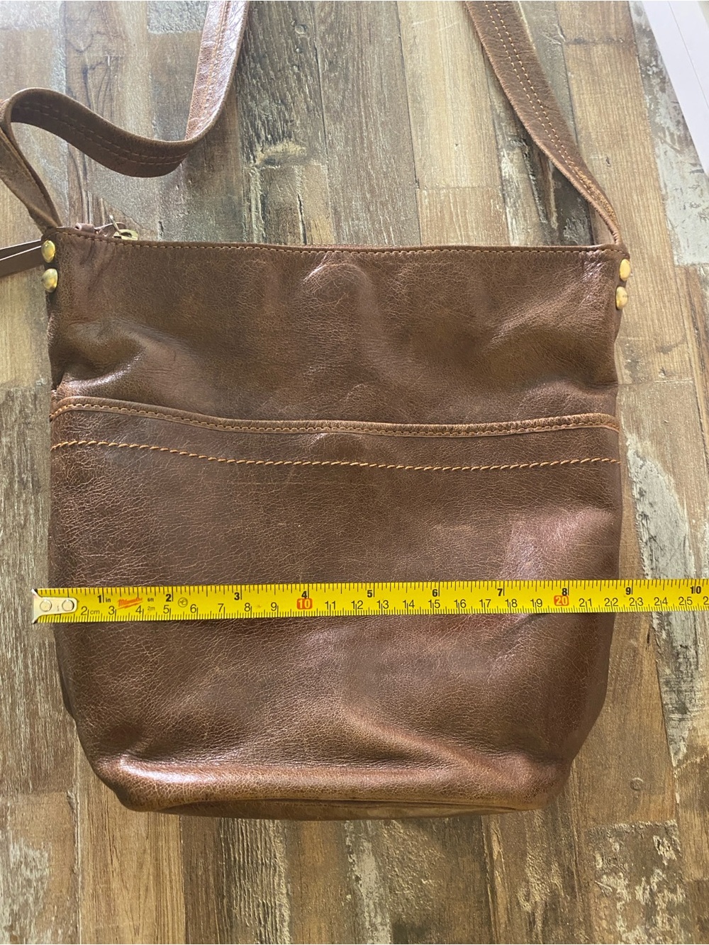 HOBO The Original Brown Leather Crossbody Bag - Picture 13 of 15